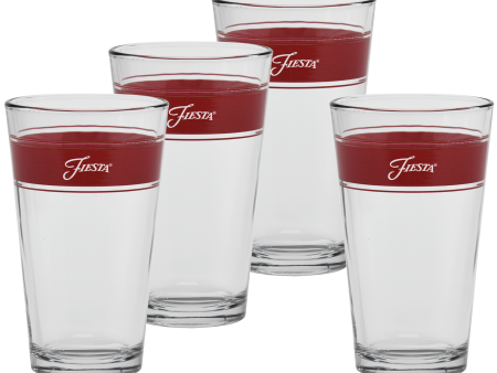 16 oz. Fiesta® Frame Cooler Scarlet - Set of 4 Sale