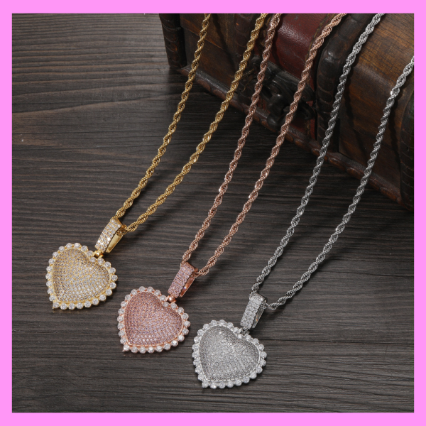 【3-53#】heart necklace for female Daily gatherings birthday gifts anniversary presents Sale