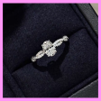 【1-01.42#】Entwined Sparkling Ring  for female fashion daily engagement wedding anniversary birthday present Online now