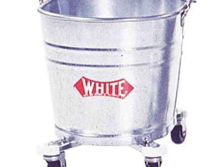 Impact Oval Galvanized Steel Bucket(16 Qt., 2  Casters) For Sale