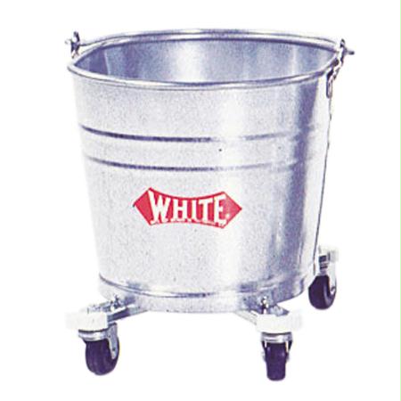 Impact Oval Galvanized Steel Bucket(16 Qt., 2  Casters) For Sale