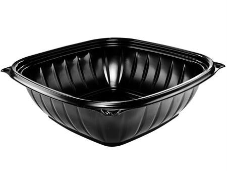 Dart PresentaBowls Pro Black Square Bowls & Lids(24 oz.) For Discount