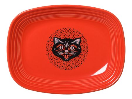 Black Cat 12 Inch Large Rectangular Platter Online Sale