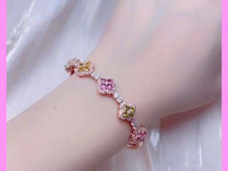 【2-43.11】 Camellia Bracelet for female fashion daily engagement wedding anniversary birthday present Hot on Sale