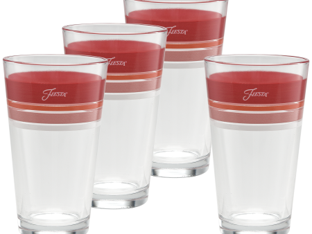 16 oz. Fiesta® Edgeline Sunset Horizon Cooler Glass - Set of 4 Online