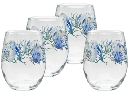 15 oz. Fiesta® Coastal Shores Stemless Wine – Set of 4 Online now