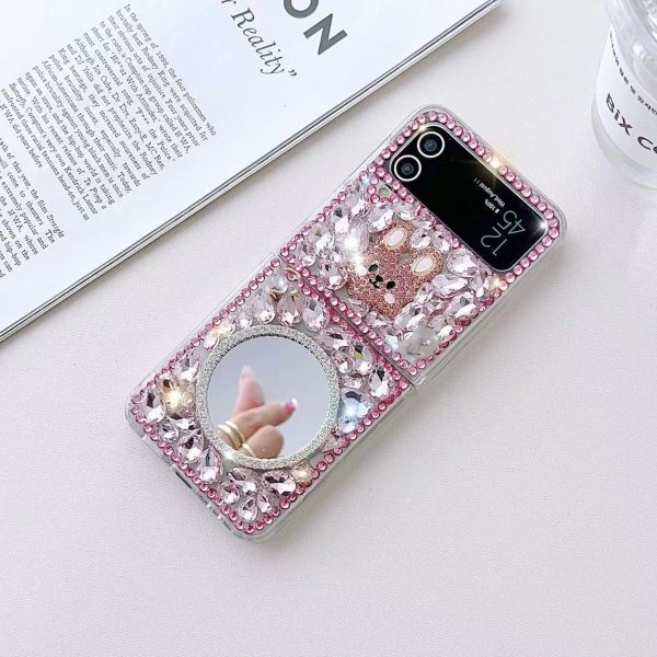 [4-15]Folding Phone Case for Samsung Zflip5 6 Case Mirror ZFlip3 4 Luxury Flip Phone Case Protective Cover Supply