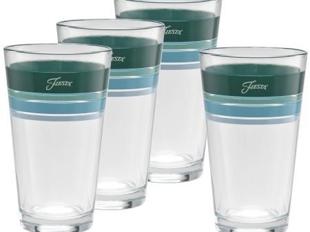 16 oz. Fiesta® Edgeline Aegean Cooler Glass - Set of 4 Cheap