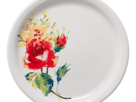 Floral Bouquet Bistro Coupe 9 Inch Luncheon Plate Fashion