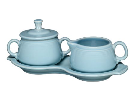 4-Piece Sugar Bowl and Creamer Set with Tray Hot on Sale