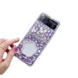 [4-15]Folding Phone Case for Samsung Zflip5 6 Case Mirror ZFlip3 4 Luxury Flip Phone Case Protective Cover Supply