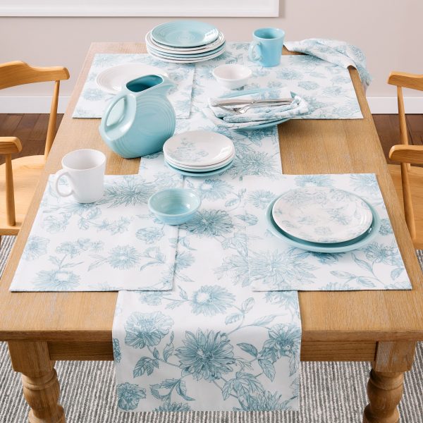 Botanical Floral Table Runner Online now