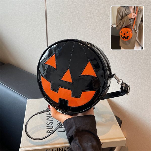 Halloween Pumpkin Small Round Bag Discount