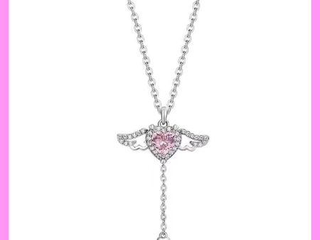 【3-39#】Angel Heart  Necklace for beautiful female elegant anniversary birthday meaningful daily Online Sale