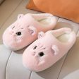 Cute Cat Plush Slippers Winter Warm Online