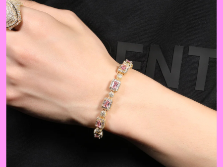 【2-22#】pink candy bracelet for female daily business party Online Sale