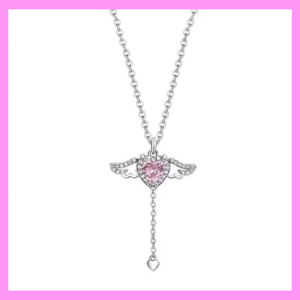 【3-39#】Angel Heart  Necklace for beautiful female elegant anniversary birthday meaningful daily Online Sale