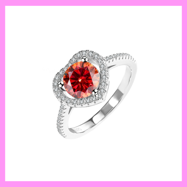 【1-01.36#】 Heart Ring  for female fashion daily engagement wedding anniversary birthday present Hot on Sale