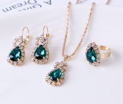 Water drop rhinestone necklace Fashion