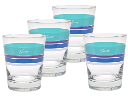 15 oz. Fiesta® Edgeline Coastal Tapered Double Old Fashion – Set of 4 Online now