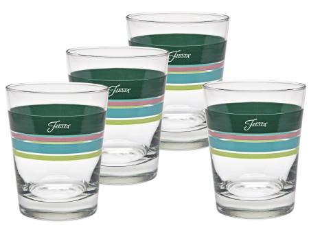 15 oz. Fiesta® Edgeline Tropical Tapered Double Old Fashion – Set of 4 Online now