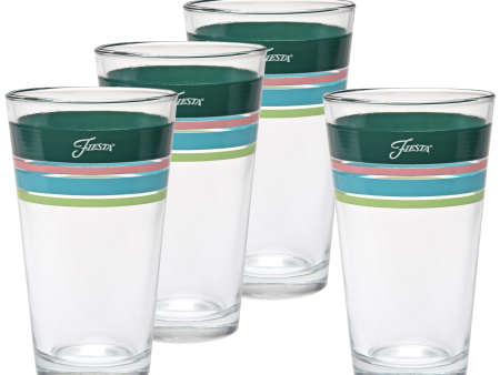 16 oz. Fiesta® Edgeline Tropical Cooler Glass - Set of 4 Online Hot Sale