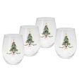 15 oz. Fiesta® Christmas Tree Stemless Wine – Set of 4 Hot on Sale