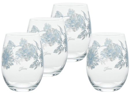 15 oz. Fiesta® Botanical Floral Stemless Wine – Set of 4 Online Hot Sale