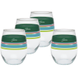 15 oz. Fiesta® Edgeline Stemless Wine Tropical – Set of 4 on Sale