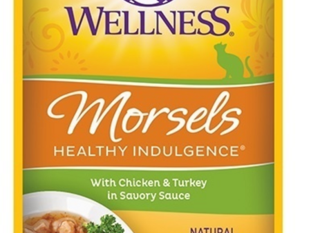 Wellness Healthy Indulgence Natural Grain Free Morsels with Chicken and Turkey in Savory Sauce Cat Food Pouch Online Hot Sale