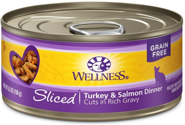 Wellness Grain Free Natural Sliced Turkey and Salmon Dinner Wet Canned Cat Food Hot on Sale