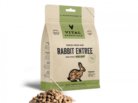 Vital Essentials Grain Free Rabbit Mini Nibs Entree Freeze Dried Dog Food Cheap